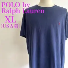 90s〜00s ポロバイラルフローレン USAファブリック Tシャツ ネイビー