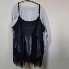 しまむら★Vanilla Studio ラメニット+キャミワンピース新品4L