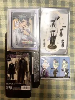ツイステ クリアカード&ステッカー&メタルチャーム&特典 ジェイド 4点セット