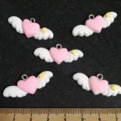 2点限り⭐ハートエンジェル.。.:*5個♡シルバーチャーム