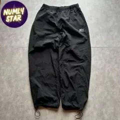 archive grunge nylon pants y2k black