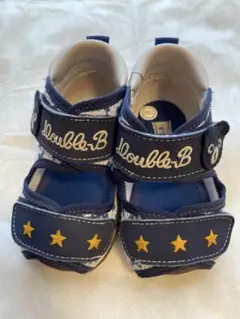 期間限定お値下げ中★double.B ベビーサンダル 13cm ネイビー/レッド
