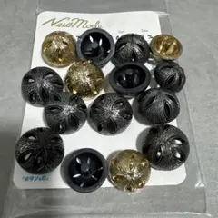 ご愛顧感謝価格！送料無料！レトロなボタン 2色セット 18.20mm
