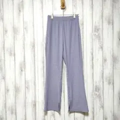 GU ジーユー (S)　リブスリムフレアパンツ　ポケットあり