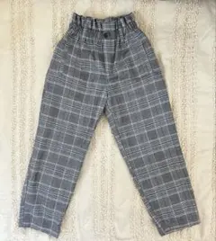 【ZARA】チェック柄ロングパンツ 134cm