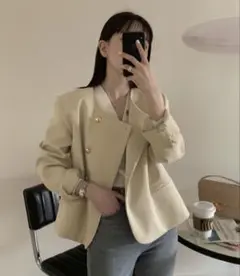 フェミニン　ノーカラオーバージャケット