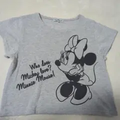 ミニーマウス Tシャツ グレー