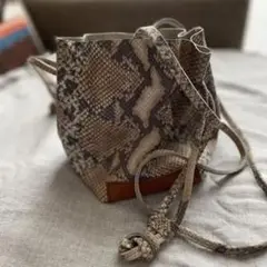 2way bag パイソン　巾着　ショルダーバッグミニショルダーセレクトショップ