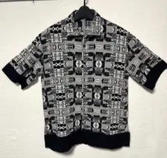 ZARA ザラ 幾何学 総柄 半袖シャツ ビックシルエット M メンズ