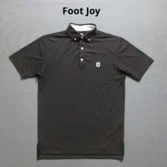 【超美品】フットジョイゴルフ　メンズ半袖ポロシャツ　ドッド柄　黒　M