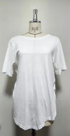 ホワイト 半袖 Tシャツ バックオープン