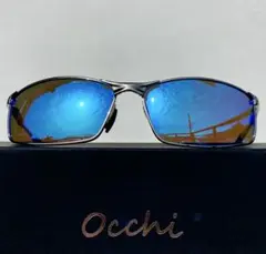 新品 OCCHI 偏光サングラス レンズUV400 軽量 ブルーミラー