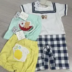 新品　半袖　ロンパース　　パンツ　2セット