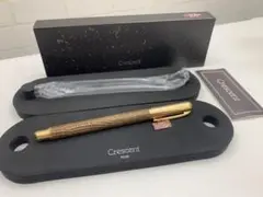 PLUS crescent プラス クレセント 万年筆 14K 革巻 ゴールド