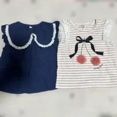ピューピルハウス 100 さくらんぼ コトリ トップス Tシャツ
