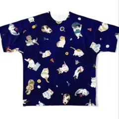 ネコ柄 Tシャツ サイズM
