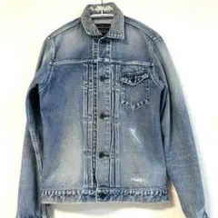 美品 KUROクロ セルビッジ1stデニムジャケット日本製VINTAGE 楽天市場】古着 KURO クロ 日本製 長袖 デニムトラッカー