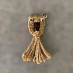 フクロウブローチ 約8cm
