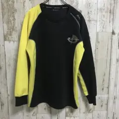 phiten ファイテン 長袖 スエット カットソー ブラック イエロー M