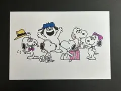 ファンアート　手描きイラスト　スヌーピー　【一点物】額付き
