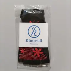 Rintosull ヨガ/ピラティスソックス ブラックオレンジ 花柄