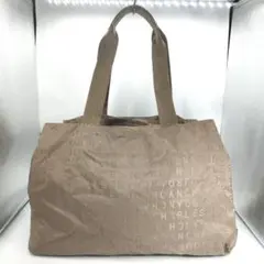 美品　シャルルジョルダン　ショルダー　ボストンバッグ　 ナイロン　中　総ロゴ