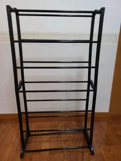 黒の5段シューズラック