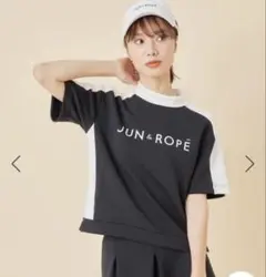 訳あり新品 JUN&ROPE モックネック半袖プルオーバー ゴルフウェア