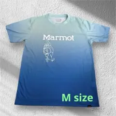 【極美品】Marmot グラデーションマーヴィン半袖Tシャツ ブルー×サックス