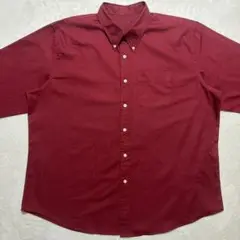 カジュアルシャツ ボタンダウンシャツ レッド メンズ 2XL