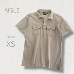 AIGLE ポロシャツ XS ベージュ カジュアル アメカジ ポケット付き 快適