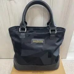 【未使用品】MAJESTY ゴルフラウンドバッグ ハンドバッグ 黒
