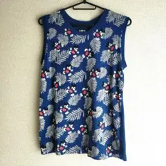 【超美品】ミッキーマウス ノースリーブ Tシャツ UT ユニクロ ブルー