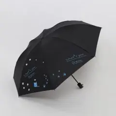 晴雨兼用 折り畳み傘 99% 完全遮光 ブラック 猫 日傘 雨傘 耐久性 撥水性