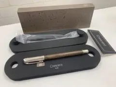 PLUS crescent プラス クレセント 万年筆 14K 革巻 銀製