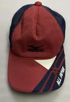 Mizuno ALL JAPAN キャップ 赤・紺