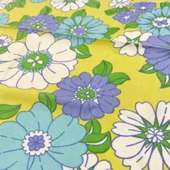 ヴィンテージファブリック　ブルーの花