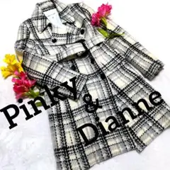 br35. Pinky&Dianne ツイード ロングコートサイズ38