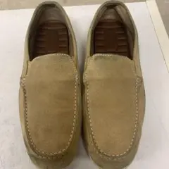 値下げ中！ROCKPORTベージュ スエード スリッポン