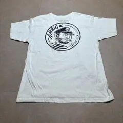 AMBIG Tシャツ　半袖　白　ホワイト　イラスト　USA L
