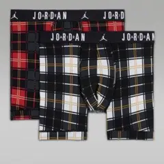 新品未使用品 M ジョーダン JORDAN チェック柄ボクサーパンツ 2枚セット