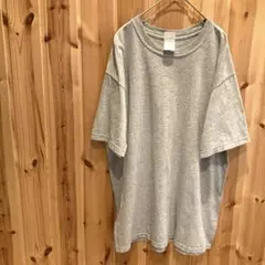 【ギルダン】Tシャツ　半袖　クルーネック　バックプリント付　メンズ　グレー系
