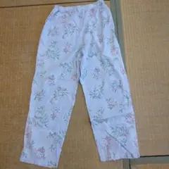 パジャマ ズボン 中古品 薄手 夏 薄紫 花柄