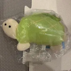 つぶらな瞳の水族館　ぬいぐるみポーチ付　エコバッグ　かめ