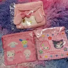 サンリオ えらんで 巾着 きんちゃく カオハナ サンリオ 学園 平成 レトロ