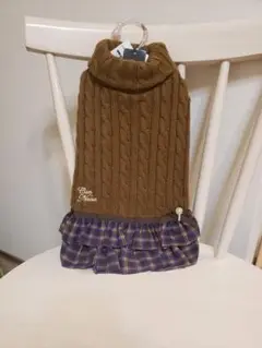 きゃんナナ ハイネック風ニットワンピース L