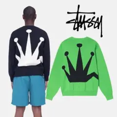 【新品】stussy セーター サイズM グリーン
