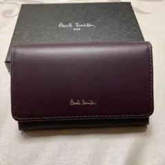 新品 ポールスミス レディース 名刺入れ アーティストカラー パープル