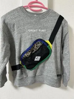 新品　子ども服　120 トレーナー　長袖　ポシェット　ポーチ　ファスナー