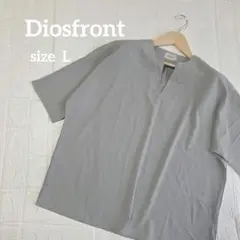【美品】ディオスフロント トップス シャツ Vネック Lサイズ 薄手
